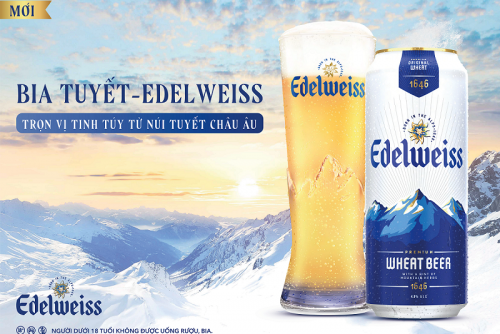 Edelweiss - Bia lúa mì với hương vị tinh túy từ núi tuyết Châu Âu