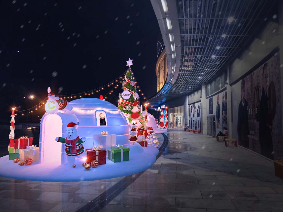 Giáng Sinh độc đáo với ngôi nhà băng khổng lồ tại Crescent Mall