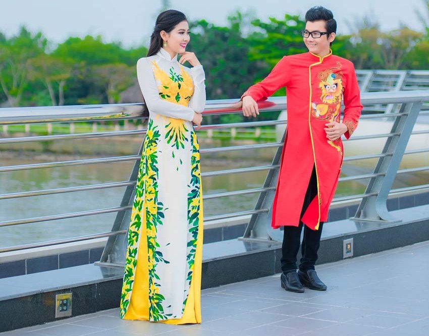 Ngắm vẻ đẹp thuần Việt của Á vương Ký Quốc Đạt và Á khôi Tôn Hồng Hoa