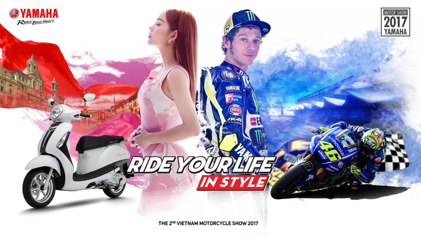 Yamaha motor Việt Nam giới thiệu gian trưng bày với chủ đề "Ride your life in style" tại triển lãm mô tô xe máy Việt Nam 2017