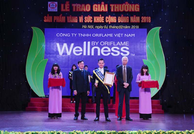 “Wellness by Oriflame” đạt giải thưởng “Sản phẩm Vàng vì sức khỏe cộng đồng”