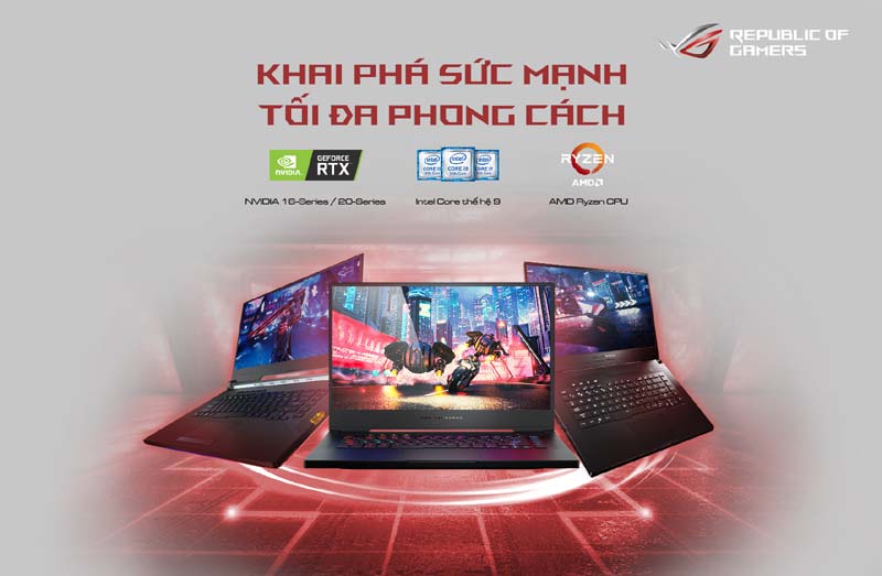 ASUS ROG công bố dải laptop gaming trang bị CPU Intel Core thế hệ 9 cùng đồ hoạ NVIDIA GeForce GTX 16-Series