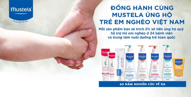 Chương trình “Đồng hành cùng Mustela ủng hộ trẻ em nghèo Việt Nam”