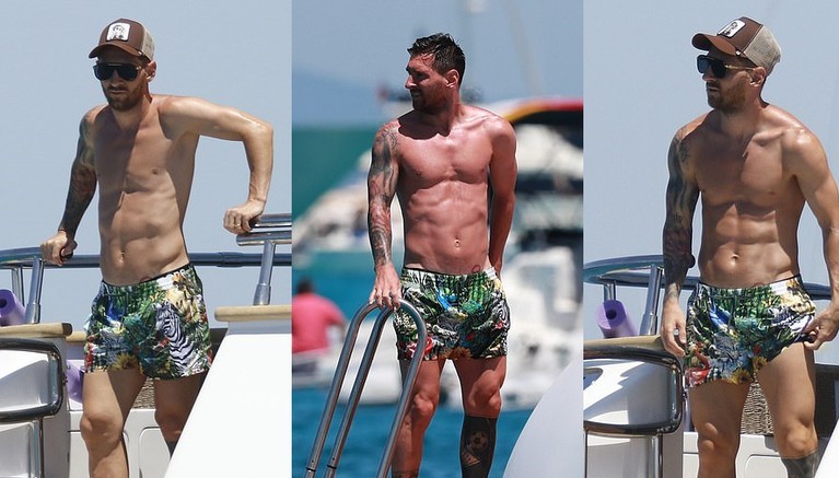 Lionel Messi khoe cơ bụng 6 múi bên bà xã Antonela bốc lửa