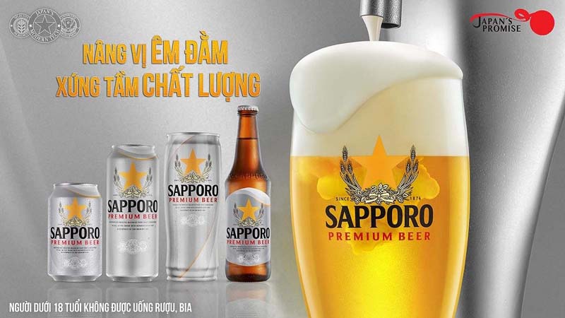 Sapporo Premium Beer - Nâng vị êm đằm, xứng tầm chất lượng