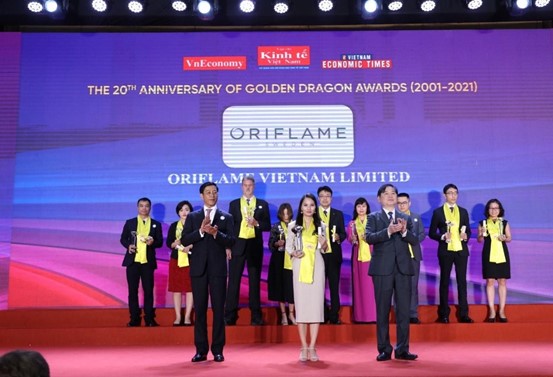 Oriflame – Một trong 50 doanh nghiệp FDI tiêu biểu của giải Rồng Vàng 